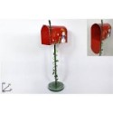 CASETTA DELL LETTERE LATTA PUPAZZO DI NEVE 95 CM