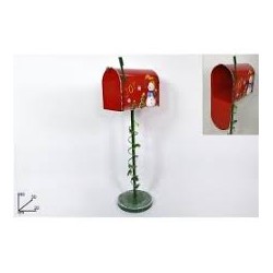 CASETTA DELL LETTERE LATTA PUPAZZO DI NEVE 95 CM