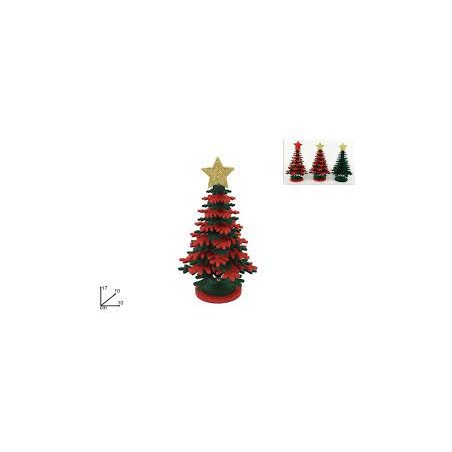 ALBERO FELTRO VERDE-ROSSO CM.17