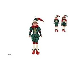 ABITO VELLUTO ELFO VERDE/ROSSO