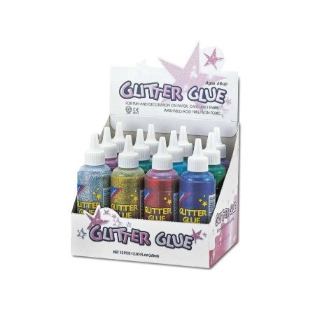 COLLE GLITTER UHU COL. ASS. 88ML