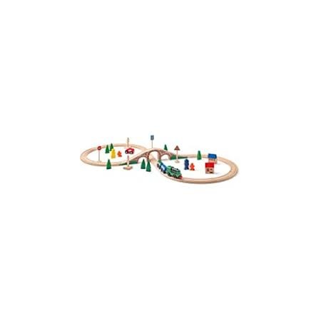 TRENINO C/3 VAGONI PISTA 120X60 CM