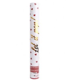 CANNONE SPARACORIANDOLI 40 CM CUORI ROSSI