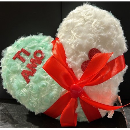 CUORE IN PELO CM. 25 CON NASTRO