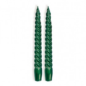 8 CANDELE TORCIGLIONE VERDE.