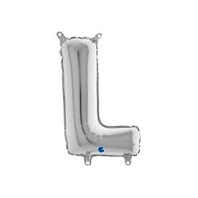 PALL. MYLAR LETTERA L CM 36 ARGENTO