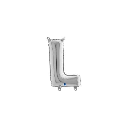 PALL. MYLAR LETTERA L CM 36 ARGENTO