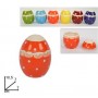 UOVO POIS CON MERLETTI 11.5CM 6 COLORI