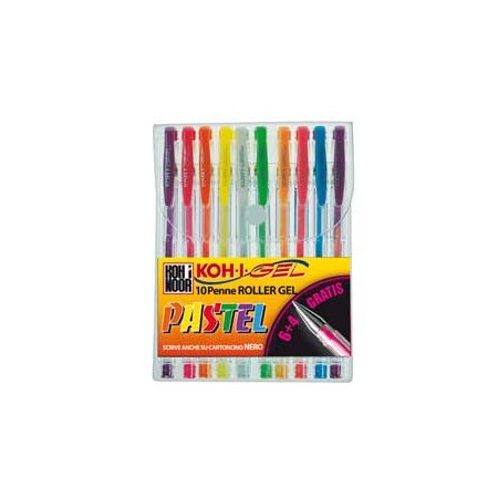 PENNE ROLLER PASTEL GEL 6+4 OMAGGIO