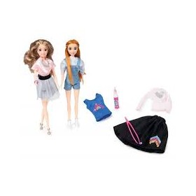 100075 COPPIA BAMBOLE FASHION MAGGIE E BIANCA