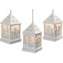 LANTERNA LEGNO TRAPEZIO C/SCENARIO NATALE C/LUCE