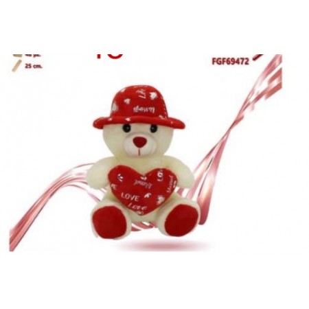 ORSO CON CUORE E CAPPELLO CM.25