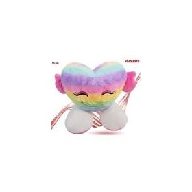 CUORE CON PIEDI MULTICOLOR CM.55