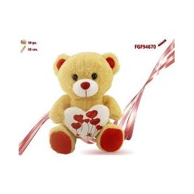 ORSO PELUCHE CON CUORE CM.30
