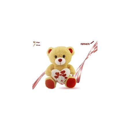 ORSO PELUCHE CON CUORE CM.30