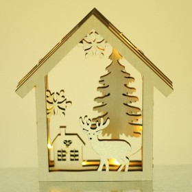 CASETTA LEGNO SCENARIO C/LUCI