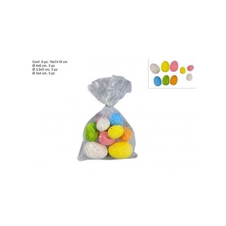 SACCHETTO UOVA POLISTEROLO COLORATE