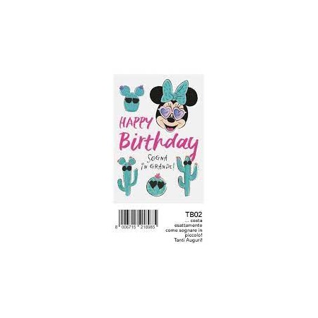 BIGLIETTI AUGURI COMPLEANNO MINNIE