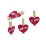 SET 10 MOLLETTE CHIUDIPACCO C/CUORE E SCRITTE GLITTER