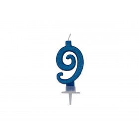 CANDELE CM 7 BLU GLITTER N9