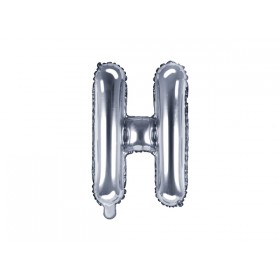 PALL. MYLAR LETTERA H CM 36 ARGENTO.