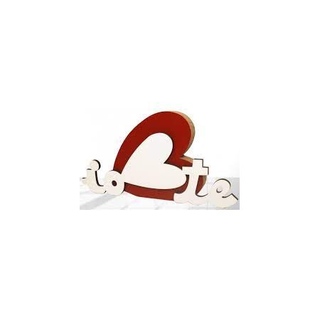 SCRITTA LEGNO DECORATIVA IO E TE 23*12 CM