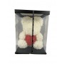 ORSO CON CUORE IN PLASTICA COL. ROSSO CM.40