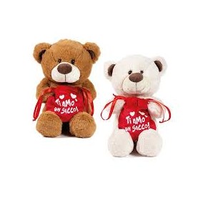 PELUCHE ORSO CON CUORE CM.35