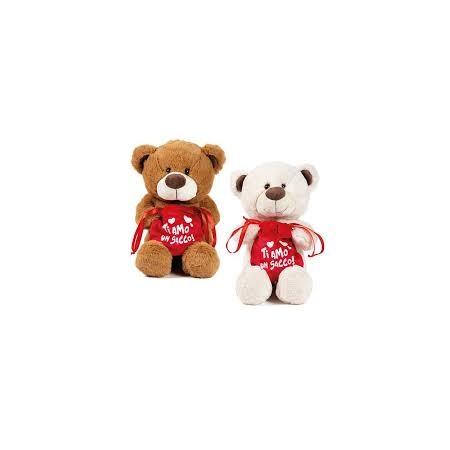 PELUCHE ORSO CON CUORE CM.35