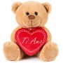 PELUCHE ORSO CON CUORE CM.25
