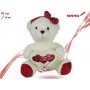 PELUCHE ORSO CON CUORE E FIOCCO CM.55