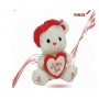 PELUCHE ORSO CON CUORE E CAPPELLO CM.25