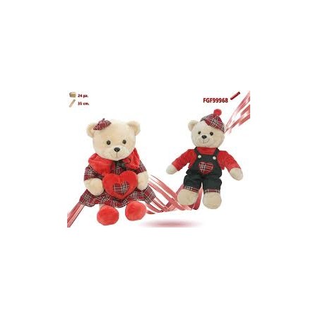 ORSO PELUCHE CON VESTITO CM.35