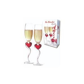 COPPIA FLUTE CON CUORI