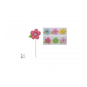 SPILLONE FIORE TESSUTO 16 CM