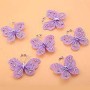 FARFALLE C/PINZETTA SET 2 PZ ORGANZA CON GLITTER