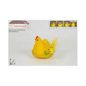 NIDO C/GALLINA E PULCINO SCATOLATO