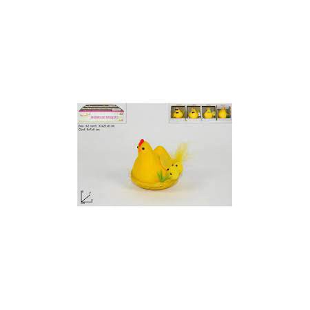 NIDO C/GALLINA E PULCINO SCATOLATO