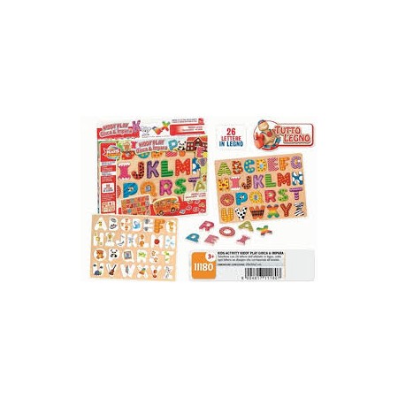 GIOCO LEGNO PUZZLE ALFABETO 30*22*08 CM