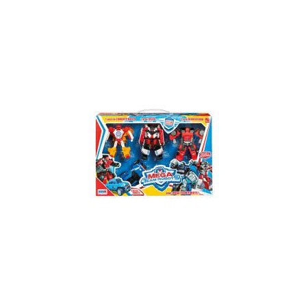 SET 4 MEGA TEAM ROBOTS TRASFORMABILI