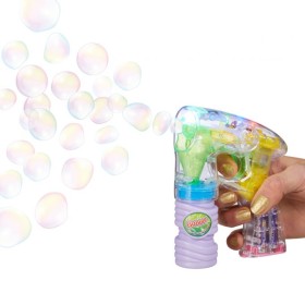 PISTOLA BOLLE DI SAPONE CON LUCI E 2 TUBI ML 50