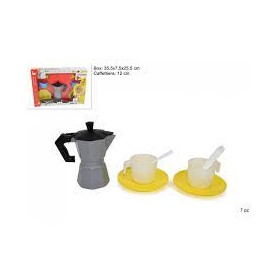 CAFFETTIERA CON PIATTI E TAZZINE