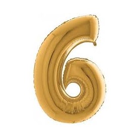 PALL. MYLAR NUMERO 6 CM 36 ORO