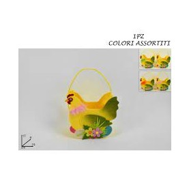 CESTINO GALLINA IN FELTRO 4 COL