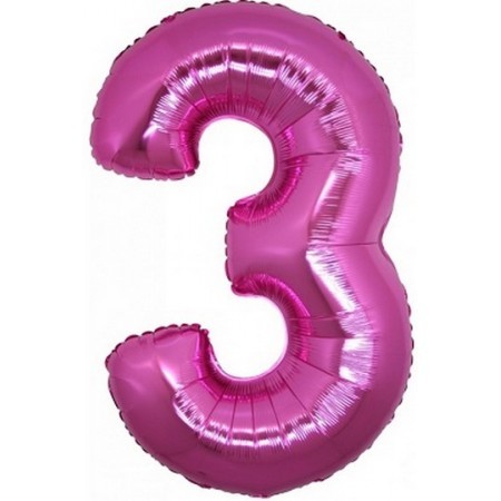 PALL. MYLAR NUMERO 3 CM 102 FUXIA