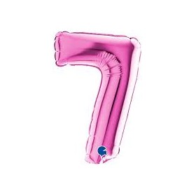 PALL. MYLAR NUMERO 7 CM 102 FUXIA