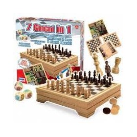 SCACCHIERA 7 IN 1 SCACCHI/DAMA