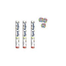 CANNONE SPARA CORIANDOLI 30CM TANTI AUGURI