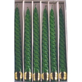 CANDELE VERDI SPIRALE CONF. X 6
