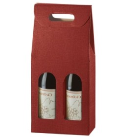 BUSTE P/BOTTIGLIE 2 BOTTIGLIE ROSSO